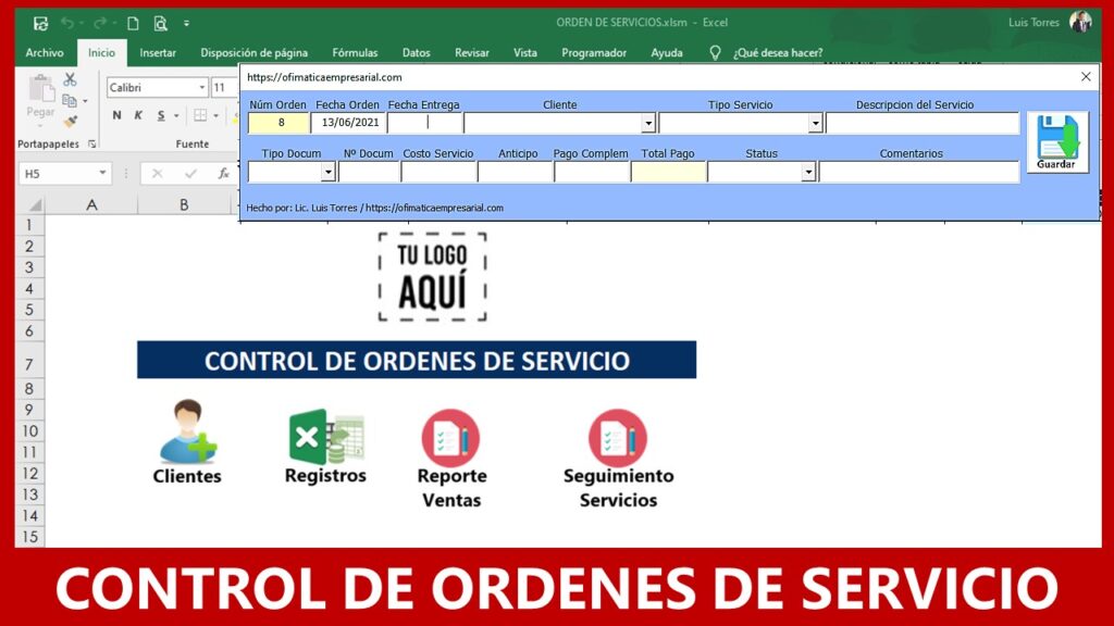 Control de Ordenes de Trabajos o Servicios
