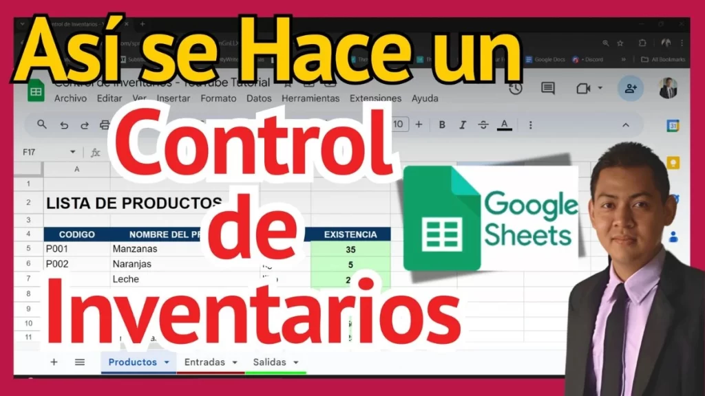 Control de Inventario en Google Sheets para Pequeños Negocios (Gratis)