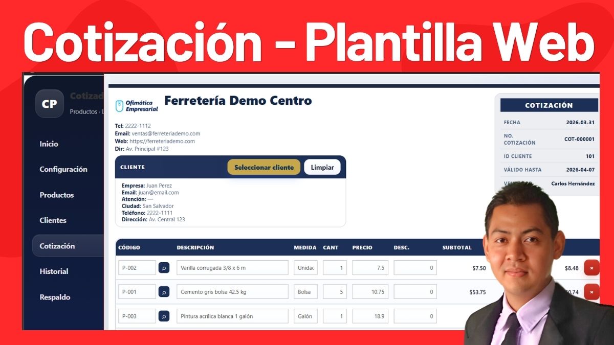 Cotización de Precios Pro | Plantilla Web